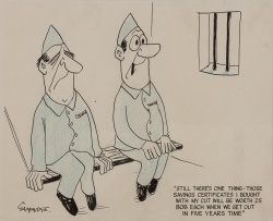 Ian Gammidge (1916-2005) 'Prison cartoon'